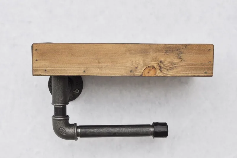 Evila Toalettpapirholder Rør/Tre - Interiør - Baderomsinnredning - Toalettrullholdere