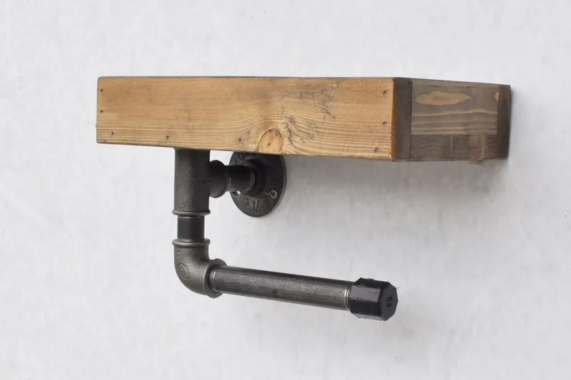 Evila Toalettpapirholder Rør/Tre - Interiør - Baderomsinnredning - Toalettrullholdere