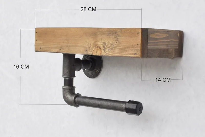 Evila Toalettpapirholder Rør/Tre - Interiør - Baderomsinnredning - Toalettrullholdere