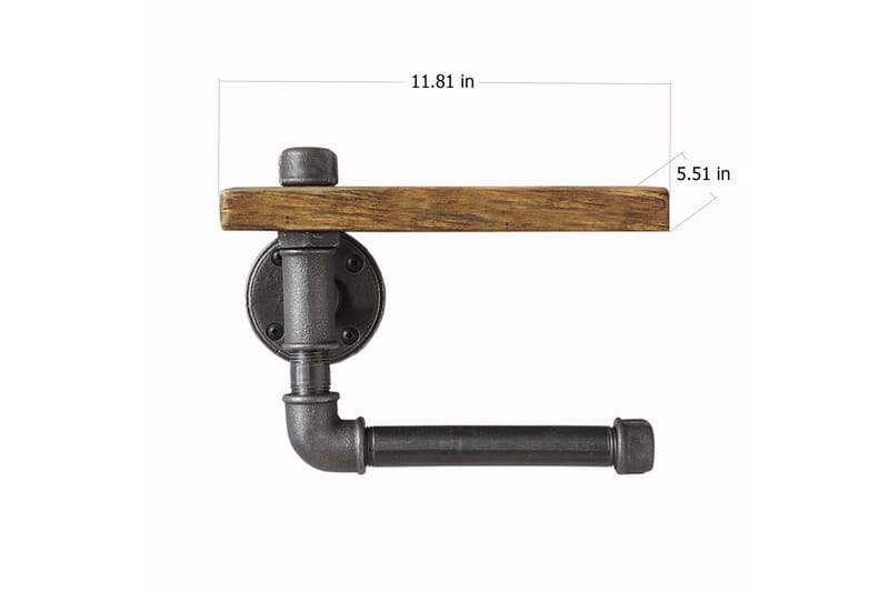 Evila Toalettpapirholder Rør/Tre - Interiør - Baderomsinnredning - Toalettrullholdere