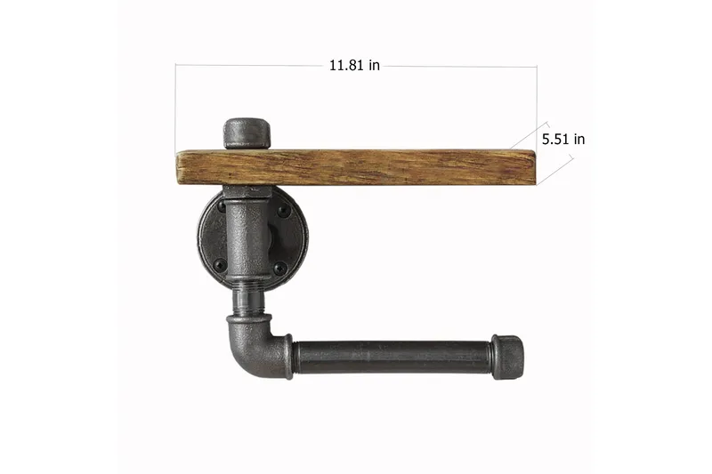 Evila Toalettpapirholder Rør/Tre - Interiør - Baderomsinnredning - Toalettrullholdere