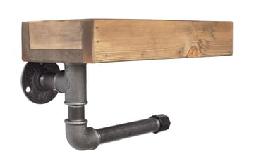 Evila Toalettpapirholder Rør/Tre - Interiør - Baderomsinnredning - Toalettrullholdere