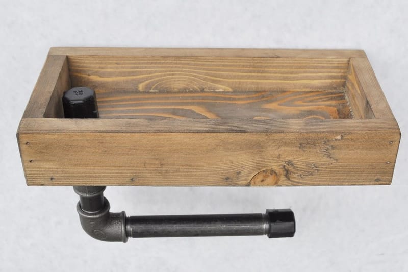 Evila Toalettpapirholder Rør/Tre - Interiør - Baderomsinnredning - Toalettrullholdere