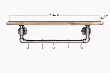 Evila Toalettpapirholder Rør/Tre - Interiør - Baderomsinnredning - Toalettrullholdere