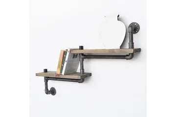 Evila Trappehylle Rør/Tre - Oppbevaring - Hylle - Vegghylle