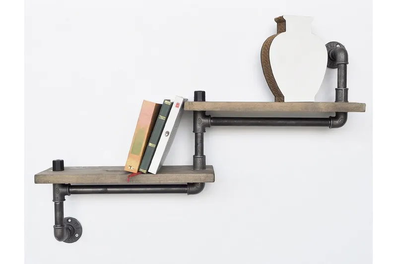 Evila Trappehylle Rør/Tre - Oppbevaring - Hylle - Vegghylle