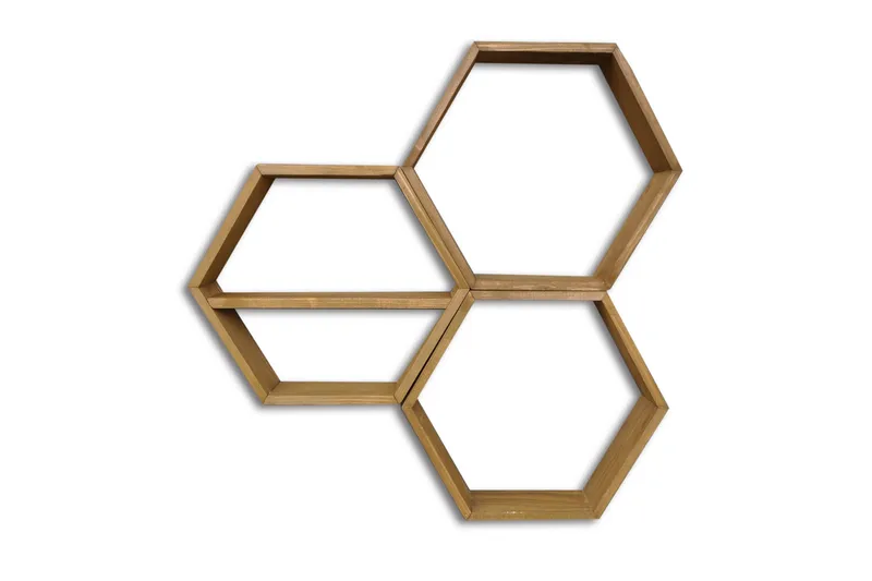 Evila Vegghylle 3 Heksagoner