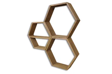 Evila Vegghylle 3 Heksagoner - Oppbevaring - Hylle - Vegghylle