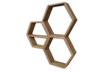 Evila Vegghylle 3 Heksagoner - Oppbevaring - Hylle - Vegghylle