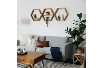 Evila Vegghylle 3 Heksagoner - Oppbevaring - Hylle - Vegghylle