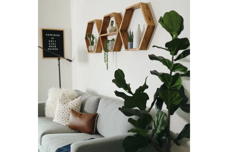 Evila Vegghylle 3 Heksagoner - Oppbevaring - Hylle - Vegghylle