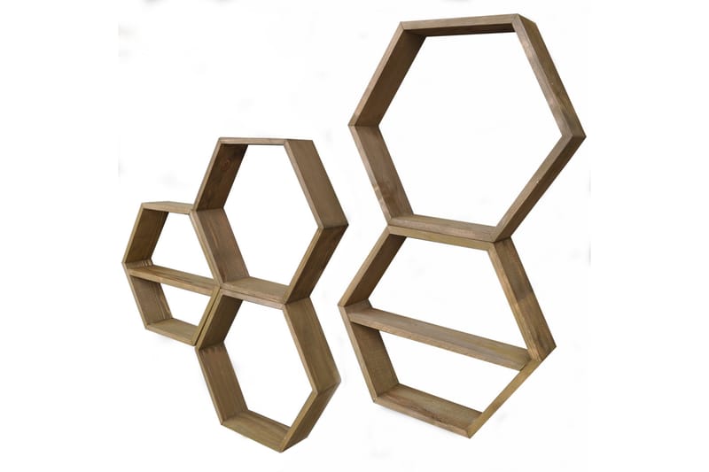 Evila Vegghylle 5 Heksagoner - Oppbevaring - Hylle - Vegghylle