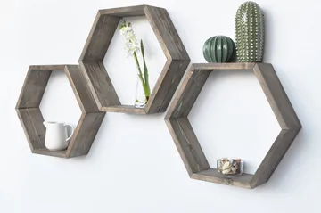 Evila Vegghylle Heksagoner - Oppbevaring - Hylle - Vegghylle