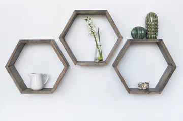 Evila Vegghylle Heksagoner - Oppbevaring - Hylle - Vegghylle