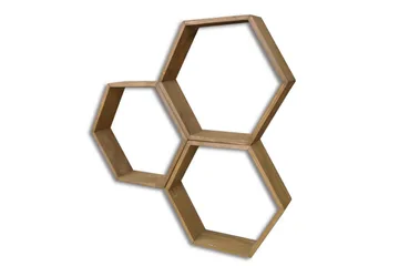 Evila Vegghylle Heksagoner - Oppbevaring - Hylle - Vegghylle