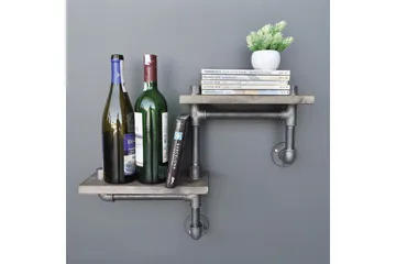 Evila Vegghylle Rør/Tre - Oppbevaring - Hylle - Vegghylle