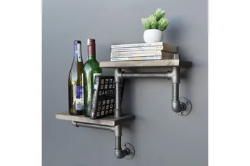 Evila Vegghylle Rør/Tre - Oppbevaring - Hylle - Vegghylle