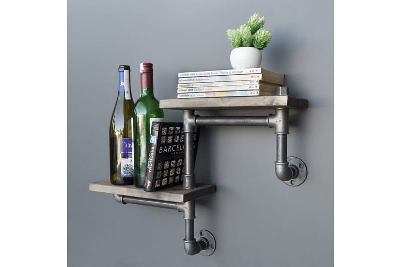 Evila Vegghylle Rør/Tre - Oppbevaring - Hylle - Vegghylle