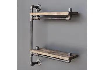 Evila Vegghylle Rør/Tre - Oppbevaring - Hylle - Vegghylle