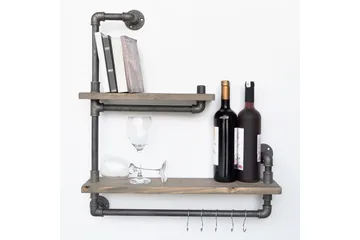 Evila Vegghylle Rør/Tre - Oppbevaring - Hylle - Vegghylle