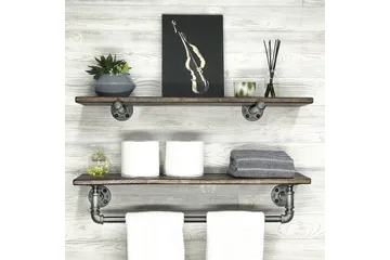 Evila Vegghylle Rør/Tre - Oppbevaring - Hylle - Vegghylle