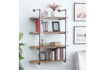 Evila Vegghylle Rør/Tre - Oppbevaring - Hylle - Vegghylle