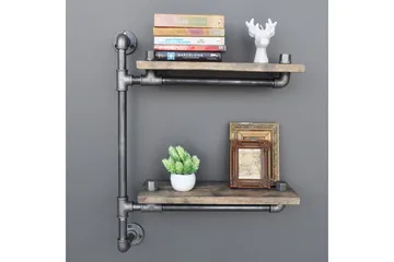 Evila Vegghylle Rør/Tre - Oppbevaring - Hylle - Vegghylle