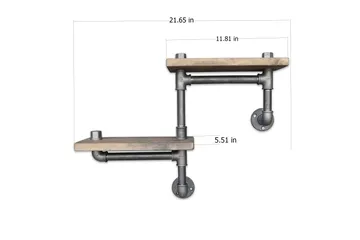 Evila Vegghylle Rør/Tre - Oppbevaring - Hylle - Vegghylle