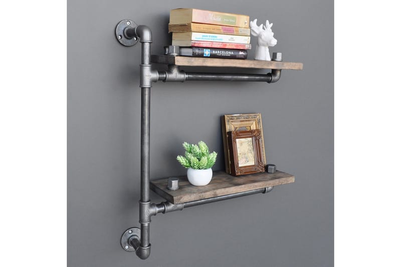 Evila Vegghylle Rør/Tre - Oppbevaring - Hylle - Vegghylle