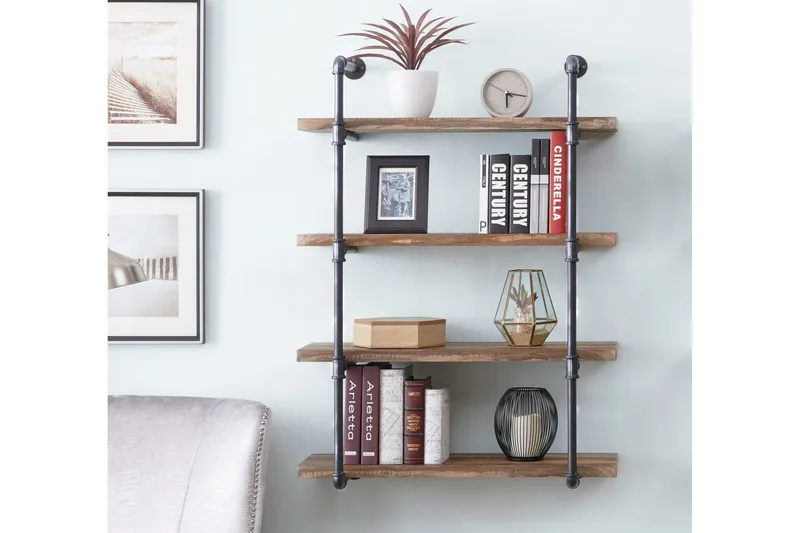 Evila Vegghylle Rør/Tre - Oppbevaring - Hylle - Vegghylle