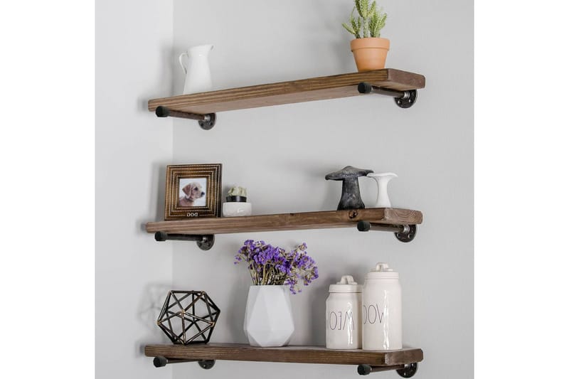 Evila Vegghylle Rustikk - Oppbevaring - Hylle - Vegghylle