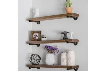 Evila Vegghylle Rustikk - Oppbevaring - Hylle - Vegghylle