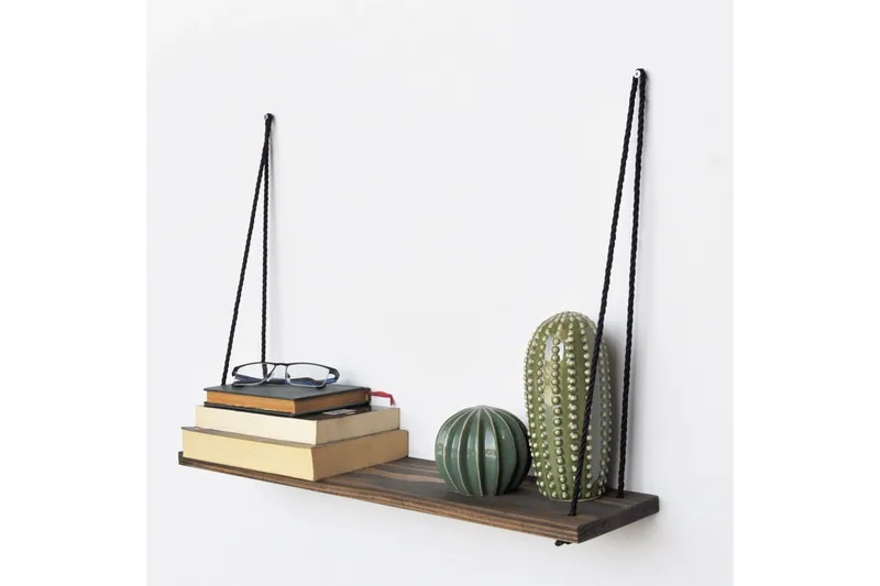 Evila Vegghylle Tau - Mørkebrun - Oppbevaring - Hylle - Vegghylle