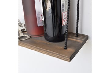 Evila Vegghylle Tau - Mørkebrun - Oppbevaring - Hylle - Vegghylle