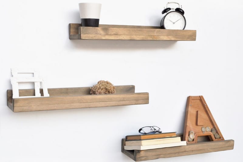 Evila Vegghyller Smal Sett med 3 - Oppbevaring - Hylle - Vegghylle