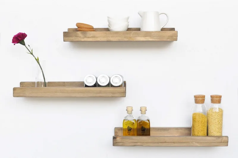 Evila Vegghyller Smal Sett med 3 - Oppbevaring - Hylle - Vegghylle