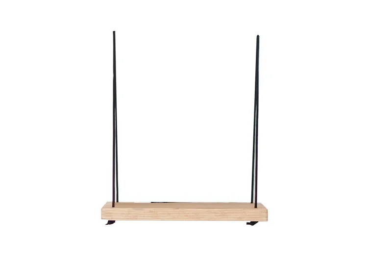 Evila Veggshylle med Tau 40 cm i Tre med Eikeutseende - Beige - Oppbevaring - Hylle - Vegghylle