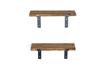 Fercho Vegghylle 40 cm - Svart / Valnøtt - Oppbevaring - Hylle - Vegghylle