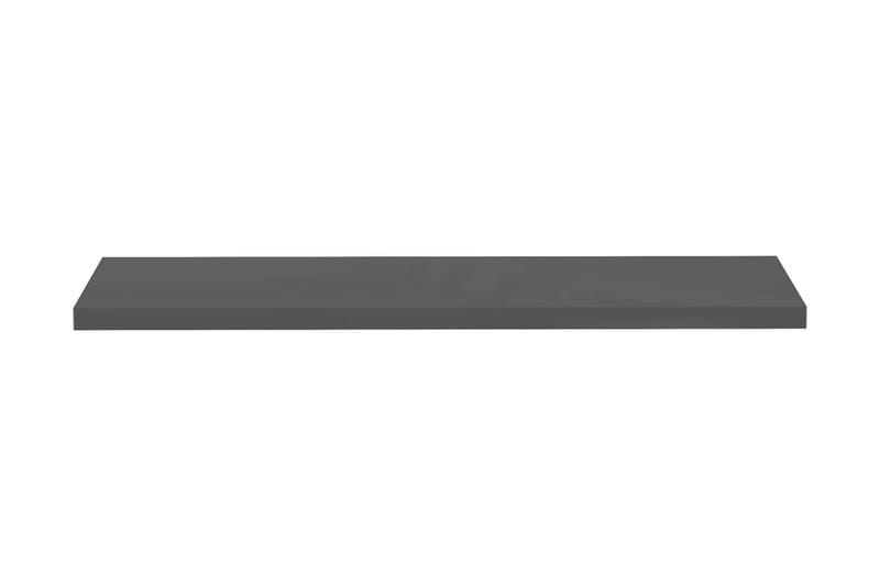 Flytende vegghylle høyglans grå 120x23,5x3,8 cm MDF - Vegghylle - Vegghengt oppbevaring