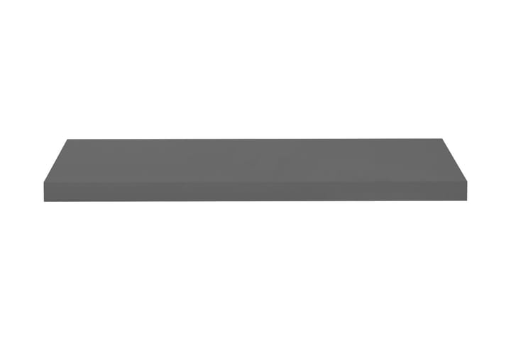 Flytende vegghylle høyglans grå 80x23,5x3,8 cm MDF - Vegghylle - Vegghengt oppbevaring