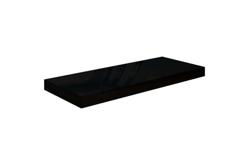 Flytende vegghylle høyglans svart 60x23,5x3,8 cm MDF - Vegghylle - Vegghengt oppbevaring