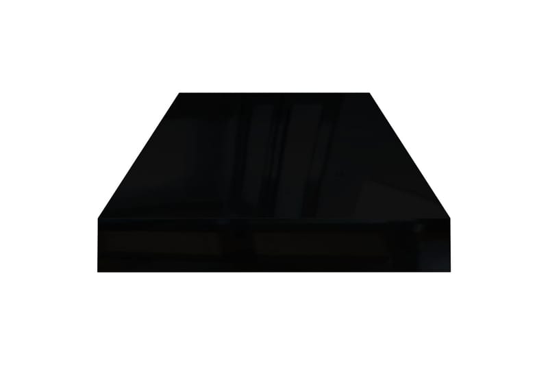 Flytende vegghylle høyglans svart 60x23,5x3,8 cm MDF - Vegghylle - Vegghengt oppbevaring