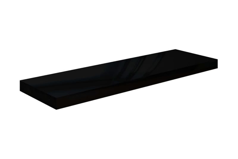 Flytende vegghylle høyglans svart 80x23,5x3,8 cm MDF - Vegghylle - Vegghengt oppbevaring