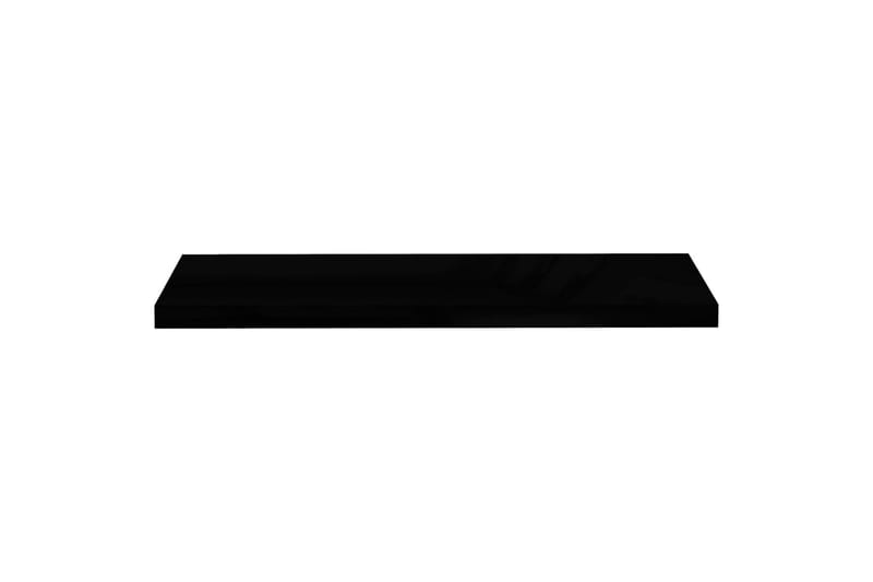 Flytende vegghylle høyglans svart 90x23,5x3,8 cm MDF - Vegghylle - Vegghengt oppbevaring