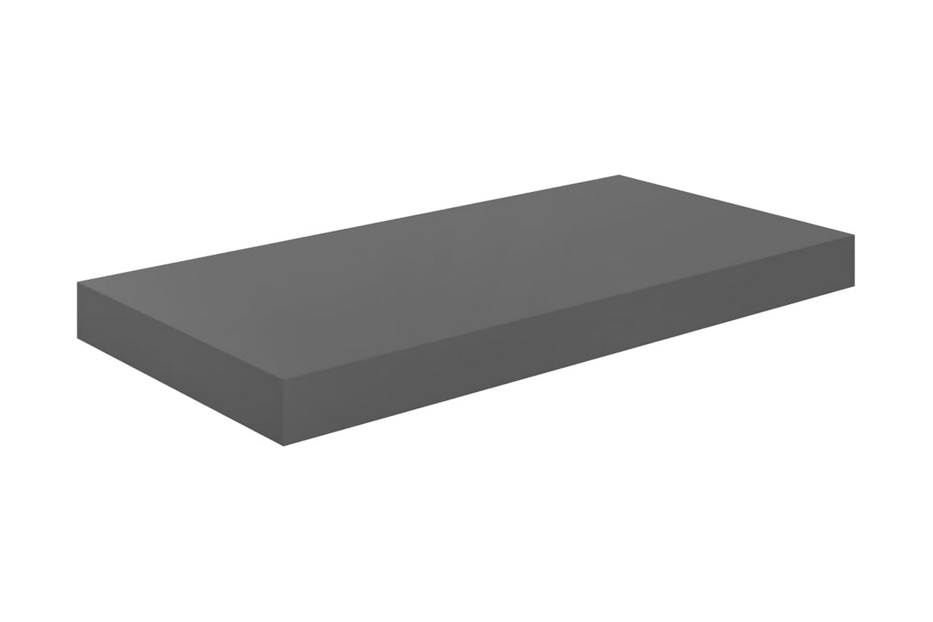Be Basic Flytende vegghylle høyglans grå 50x23x3,8 cm MDF -