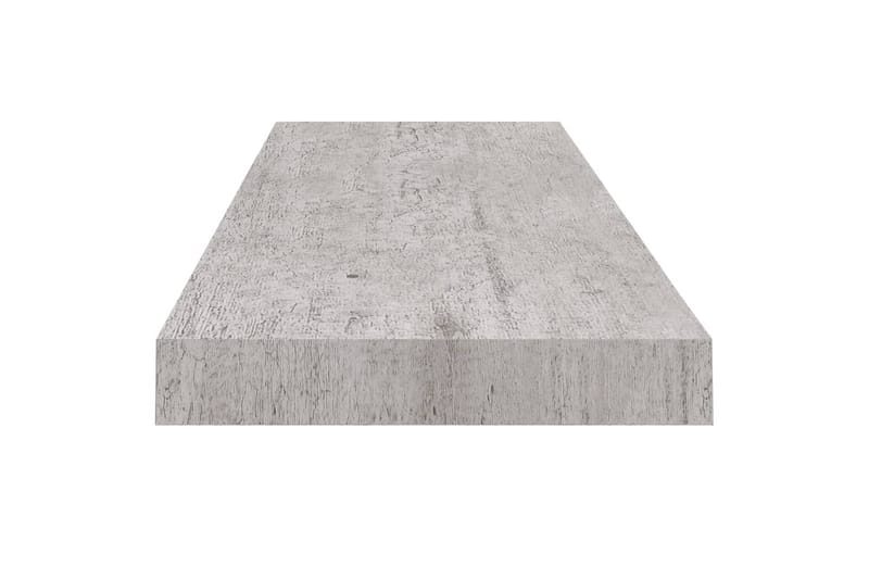 Flytende vegghyller 4 stk betonggrå 80x23,5x3,8 cm MDF - Grå - Vegghylle - Vegghengt oppbevaring