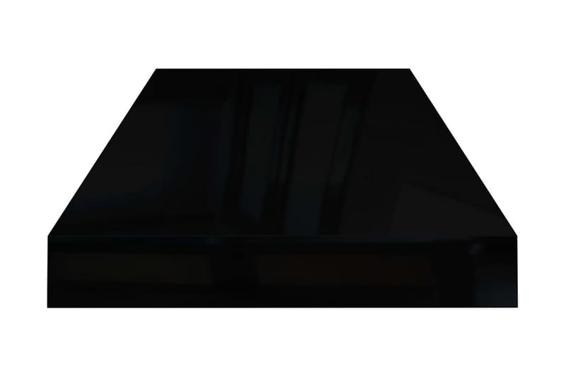 Flytende vegghyller 4 stk høyglans svart 60x23,5x3,8 cm MDF - Vegghylle - Vegghengt oppbevaring