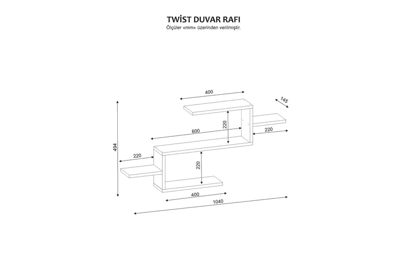 Furny Home Nattbord Dekor - Oppbevaring - Hylle - Vegghylle