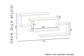 Furny Home Vegghylle 103 cm - Oppbevaring - Hylle - Vegghylle