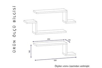 Furny Home Vegghylle 58 cm - Oppbevaring - Hylle - Vegghylle